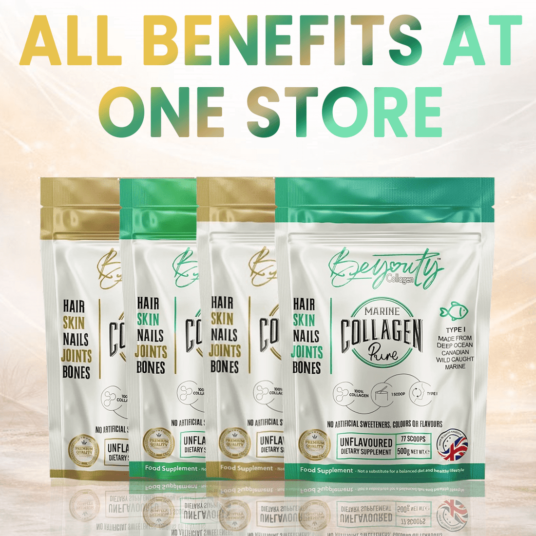 Best Collagen Powder UK (£9.99) – 5 Types for Skin, Hair, Joints & Bones - BeYouty Collagen™