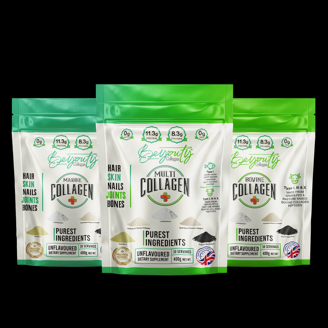 Unlocking the Benefits of Hydrolysed Collagen: Bovine and Marine Variants - BeYouty Collagen™