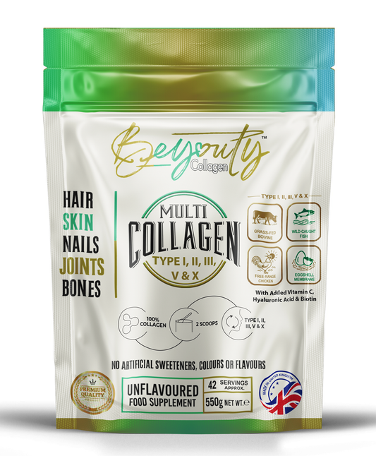 Multi 5 Types Collagen Hydrolysed Peptides TYPE I, II, III, V & X - 550G
