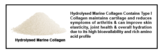 Pile of Hydrolysed Marine TYPE 1 Collagen Peptides Powder of hydrolysed marine collagen with text about its benefits. Halal Collagen UK. Halal Supplements UK BeYouty Collagen. TYPE I. 500g