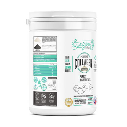 Premium Pure Hydrolysed Halal Canadian White Fish Marine Collagen + BLACK SEED TYPE I ~ 300g