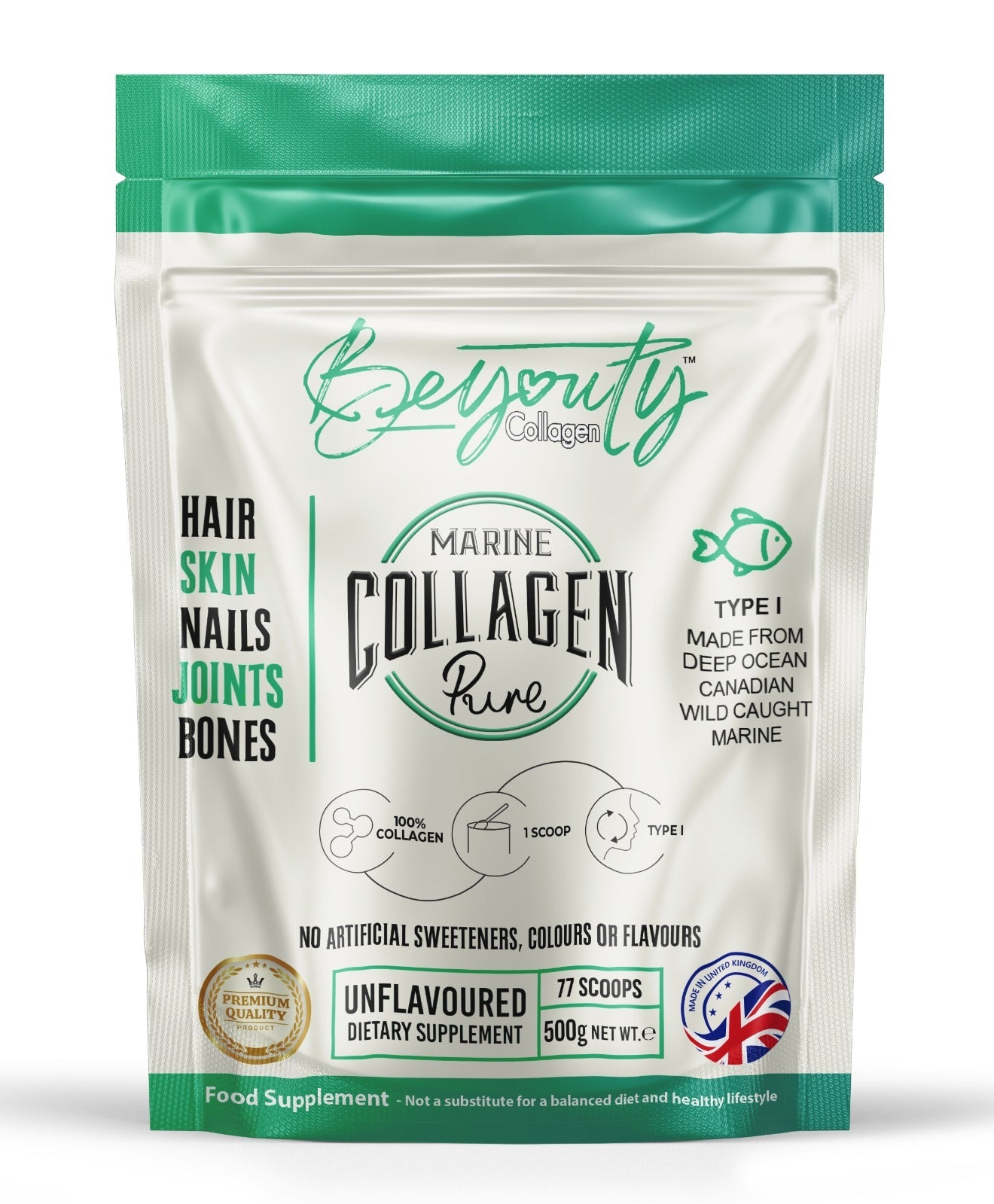 Pure Premium Marine Collagen Hydrolysed Peptides TYPE I - 500g - BeYouty Collagen. Unflavoured Halal Collagen, Halal Collagen Supplements, Hydrolysed Bovine Collagen Peptides Powder, Hydrolysed Marine Collagen Peptides Powder,
Hydrolysed Multi Bovine & Marine Collagen Peptides Powder, Hydrolysed Collagen Peptides Powder UK, Buy Halal Collagen UK, Pure Hydrolysed Collagen "Halal collagen powder UK – BeYouty Collagen"