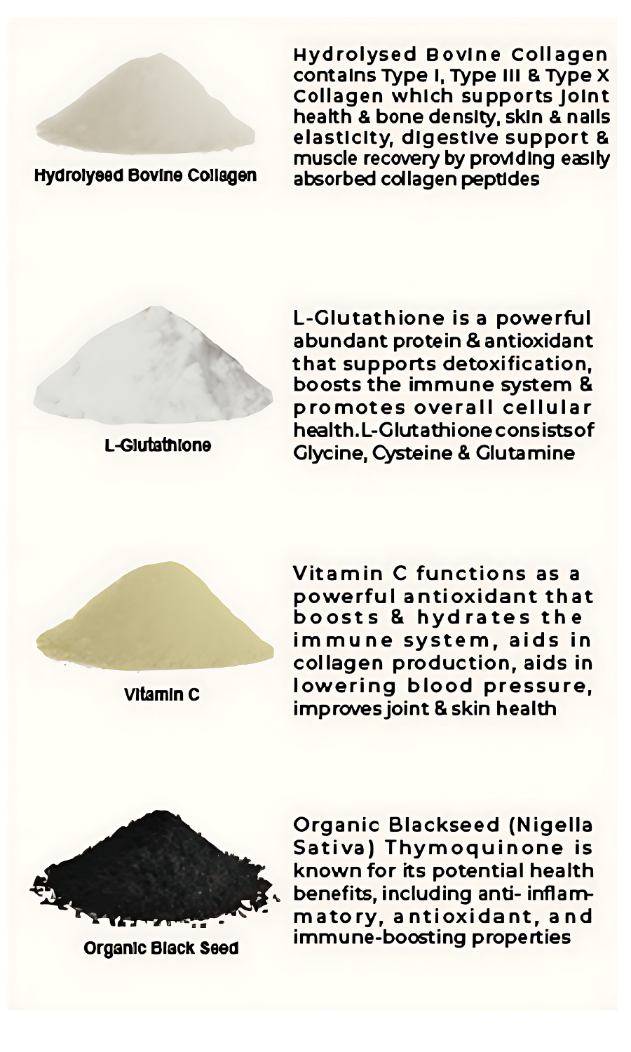 Hydrolysed Bovine Collagen Peptides + Antioxidants TYPE I, III & X - 400g - BeYouty Collagen