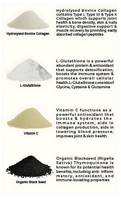 Hydrolysed Bovine Collagen Peptides + Antioxidants TYPE I, III & X - 400g - BeYouty Collagen