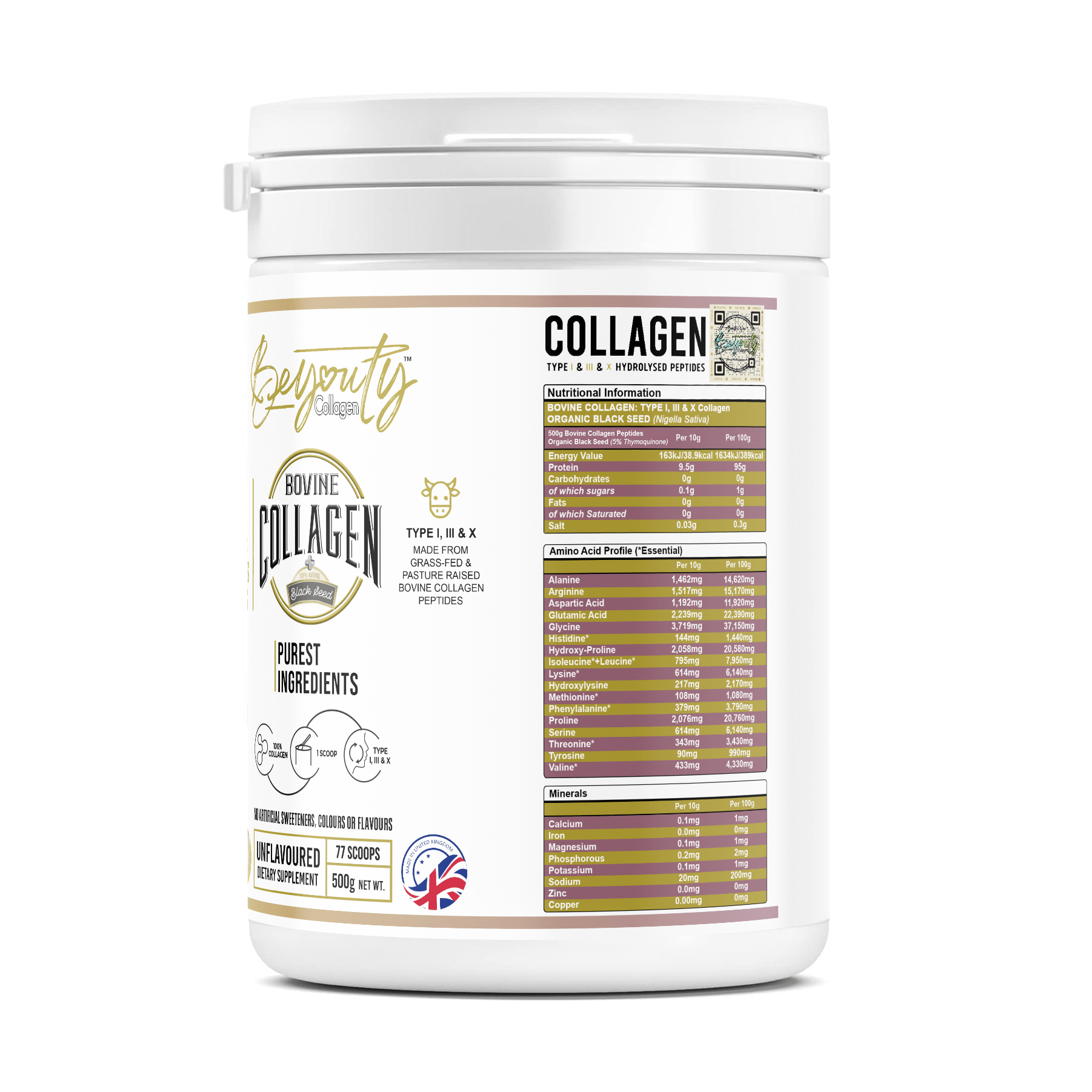 Hydrolysed Bovine Collagen TYPE I, III & X + Black Seed - 500g - BeYouty Collagen. Unflavoured Halal Collagen, Halal Collagen Supplements, Hydrolysed Bovine Collagen Peptides Powder, Hydrolysed Marine Collagen Peptides Powder,
Hydrolysed Multi Bovine & Marine Collagen Peptides Powder, Hydrolysed Collagen Peptides Powder UK, Buy Halal Collagen UK, Pure Hydrolysed Collagen