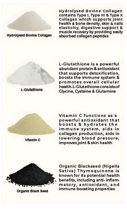 ingredients information | PURE Hydrolysed Beef Bovine Halal Collagen TYPE I, III & X. Halal Collagen, Halal Collagen Supplements in uk