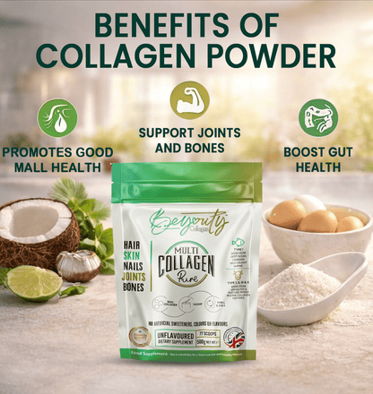 Pure Bovine, Marine & Multi Collagen Hydrolysed Peptides TYPE I, II, III & X - 1.5kg - BeYouty Collagen™