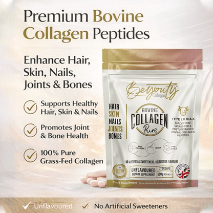 Pure Bovine, Marine & Multi Collagen Hydrolysed Peptides TYPE I, II, III & X - 1.5kg - BeYouty Collagen™