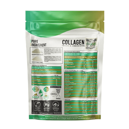 Pure Bovine & Marine Multi Collagen Hydrolysed Peptides TYPE I, II, III & X - 500G - BeYouty Collagen™