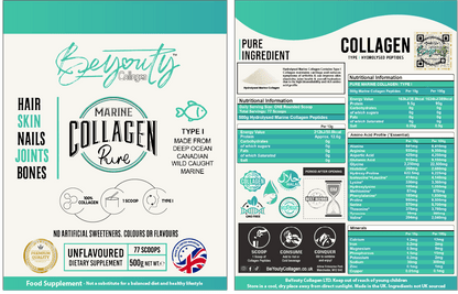 Pure Bovine & Marine Multi Types Collagen Hydrolysed Peptides - 1KG COMBO - BeYouty Collagen™
